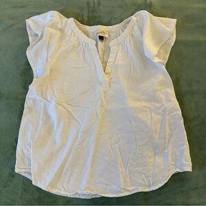 White Flutter Sleeve Top